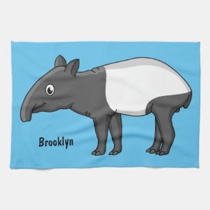 Diagram över tecknaden Cute lycklig Kökshandduk