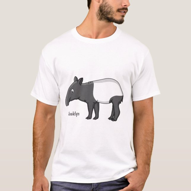 Diagram över tecknaden Cute lycklig T Shirt (Framsida)