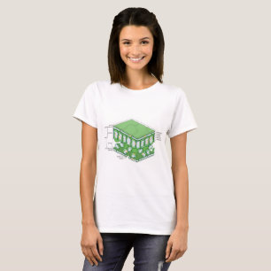 Diagram över vävnadsstrukturen i löv-cellen t shirt