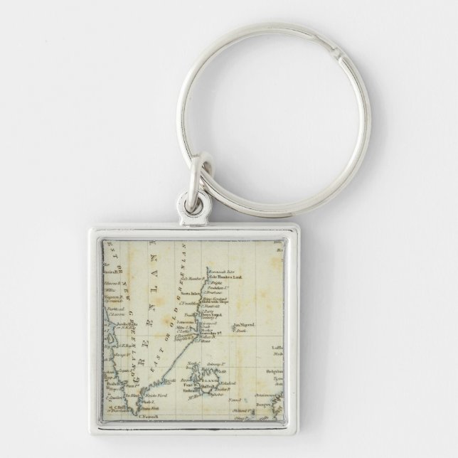 Diagram, Polar Fyrkantig Silverfärgad Nyckelring (Framsidan)