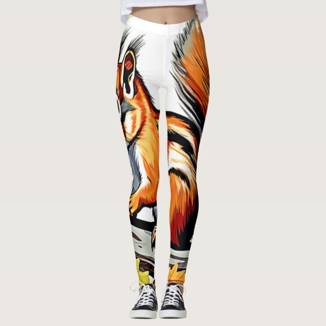 Diagramdesign för hösten-ekorre leggings (Framsida)