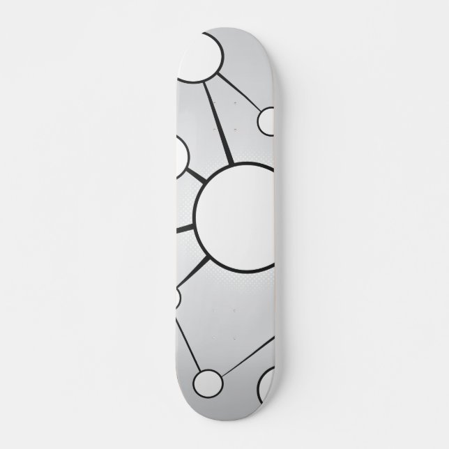 Diagramdesign för sociala kretsar skateboard bräda 20,5 cm (Framsida)
