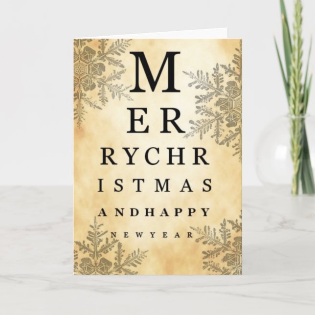 Diagramkortet god jul & Gott nytt år Öga Helgkort (Framsida)