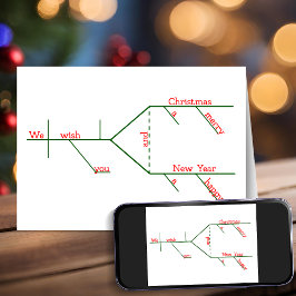 Diagrammat om God jul Wish Helgkort