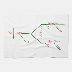 Diagrammet från julafton Sång Kökshandduk