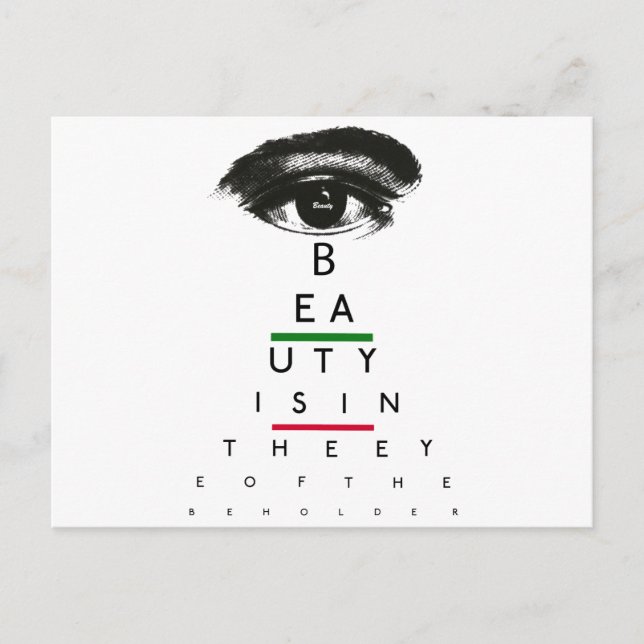 Diagrampresenter för vintage Öga Vykort (Framsida)