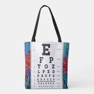 DiagramTote för optometri Ophthomolgist Öga Doktor Tygkasse