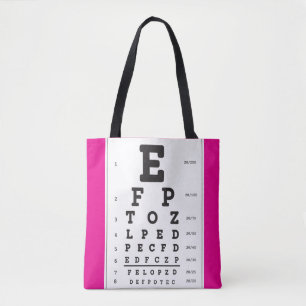 DiagramTote för optometri Ophthomolgist Öga Doktor Tygkasse