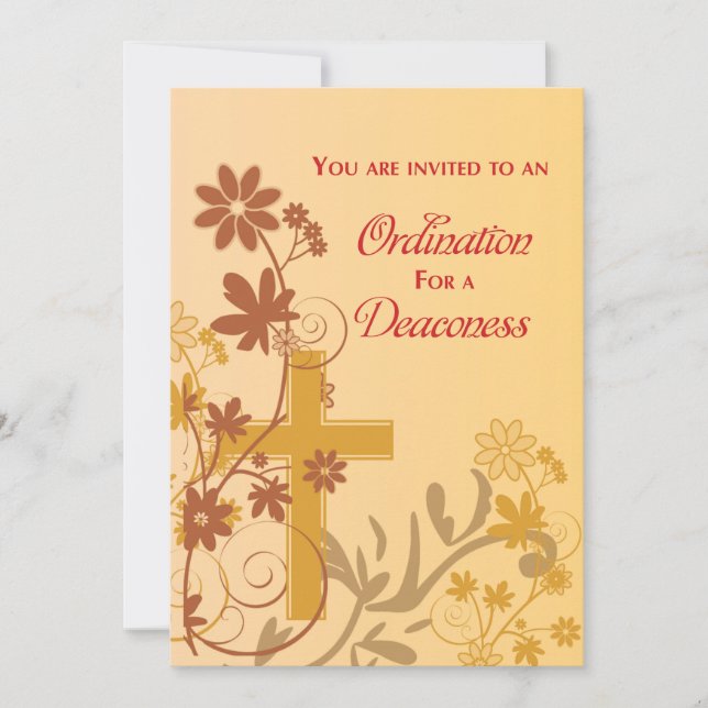 Diakonissa inbjudan till vigningskors virvlar  (Framsida)