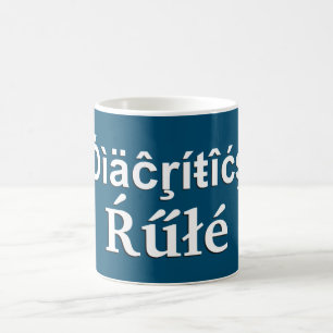 Diakritiska regler kaffemugg