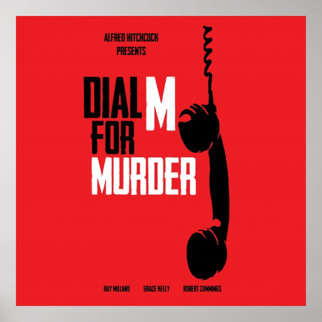 Dial M for Murder - Alfred Hitchcock Poster (Framsidan)