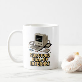 Dial-Up Internet-överlevare – Retro Vintage Nostal Kaffemugg
