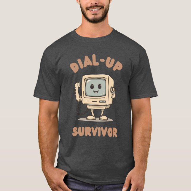 Dial-Up-överlevare T Shirt (Framsida)