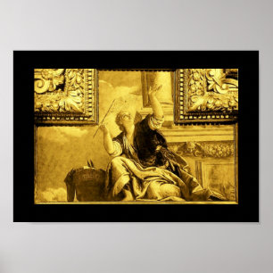 DIALECTIK,Svart,guld-gult Poster