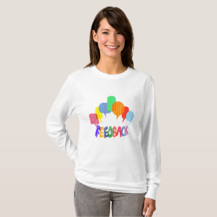 Dialogrutan Feedback abstrakt ord molnfärgad T Shirt