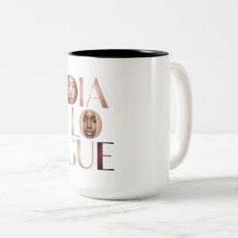Dialogue Faces Gradient Letters Mug Två-Tonad Mugg