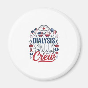 Dialys 4:e juli Sjuksköterska Patriotisk Tröja De Magnet
