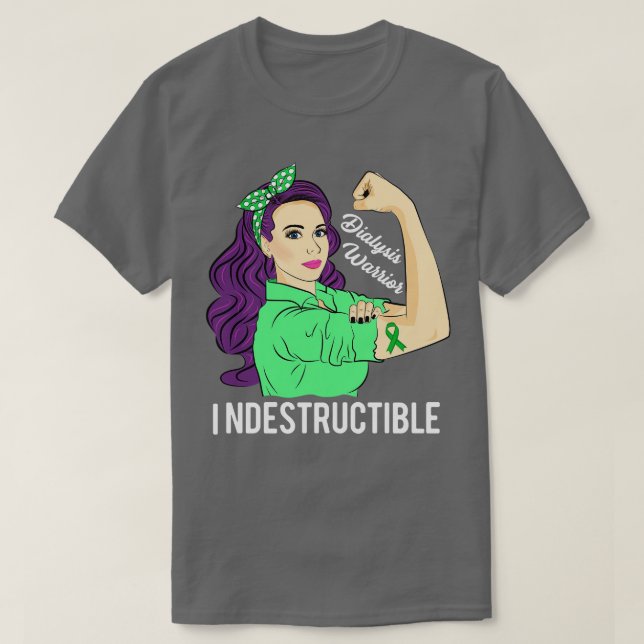 Dialys Awareness Kidney Transplant Warrior Indes T Shirt (Design framsida)