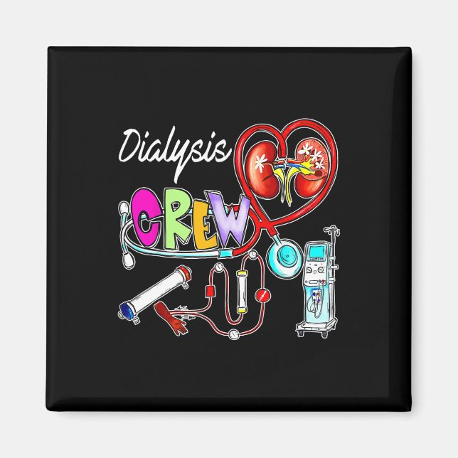 Dialys Crew Stethoscope Heart Nephrology Nephrolog Magnet (Framsidan)