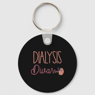 Dialys Diva Technician Nurse Patient Cute Kidney Nyckelring