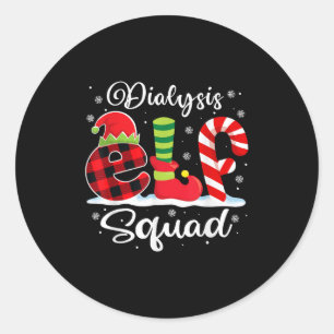 Dialys Elf Squad jul Dialys Nurse Matchi Runt Klistermärke