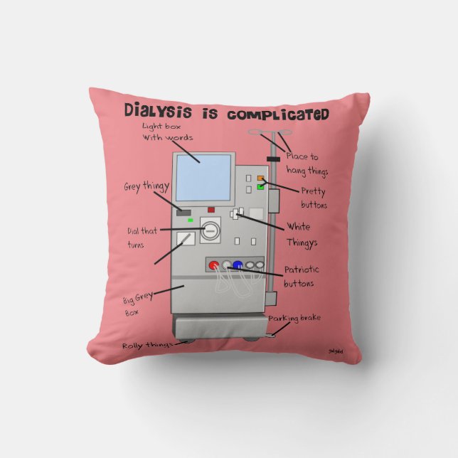 Dialys Humor Pillow Rosa Kudde (Framsida)