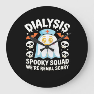 Dialys Nephrology Nurse Cute Halloween Spooky Es Stor Klocka