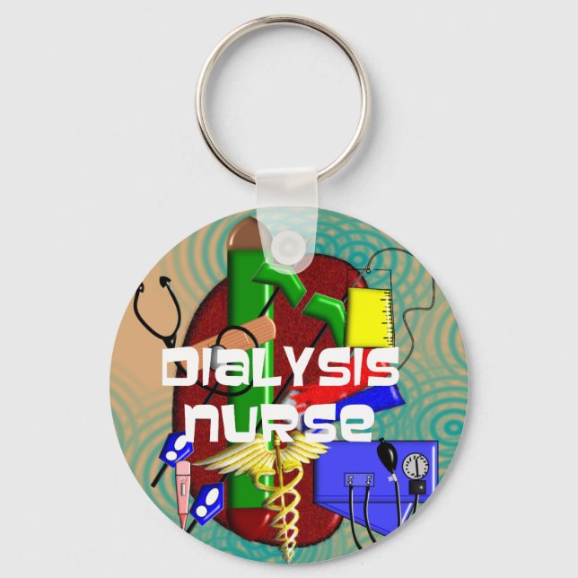 Dialys Nurse Art Gifts Nyckelring (Framsida)