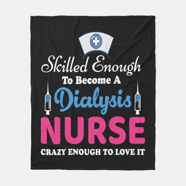Dialys Nurse-citat Fleecefilt (Framsidan)