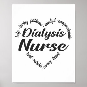 Dialys Nurse Heart Ord Cloud Poster