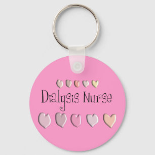 Dialys Nurse Hearts design Gifts Nyckelring