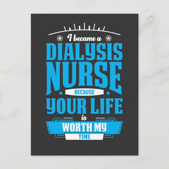 Dialys Nurse Hero Kidney Nephrology Nursing Vykort (Framsida)