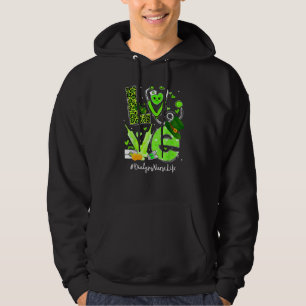 Dialys Nurse Nurse Life Kärlek Heart Stetoscope R Hoodie