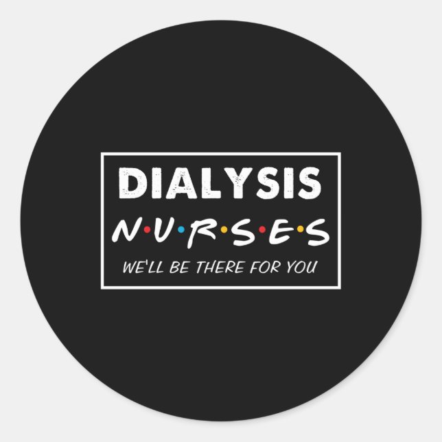 Dialys Nurse Runt Klistermärke (Framsida)