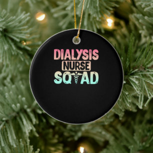 Dialys Nurse Squad Cute Dialysis Nursing Nidney Julgransprydnad Keramik