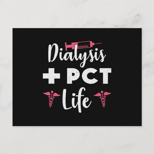 Dialys + PCT Life dialysteknik Teknisk nefrologi Vykort (Framsida)
