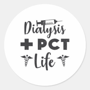 Dialys + PCT Life dialystekniker Runt Klistermärke