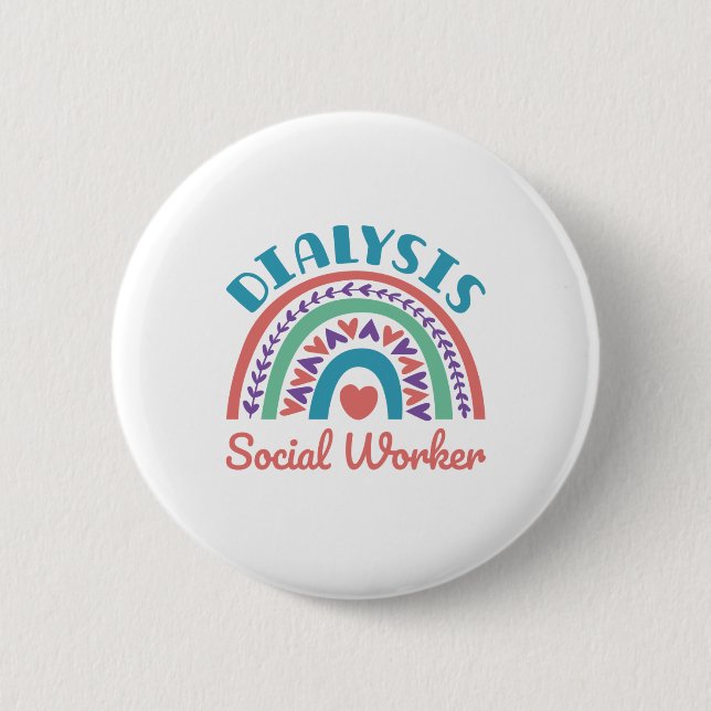 Dialys Social Worker LCSW Renal Rainbow Knapp (Framsida)