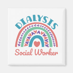 Dialys Social Worker LCSW Renal Rainbow Magnet