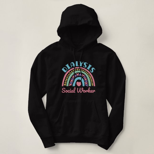 Dialys Social Worker Renal LCSW Rainbow Kvinnor T Shirt (Design framsida)