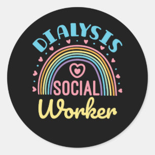 Dialys Social Worker Renal LCSW Runt Klistermärke