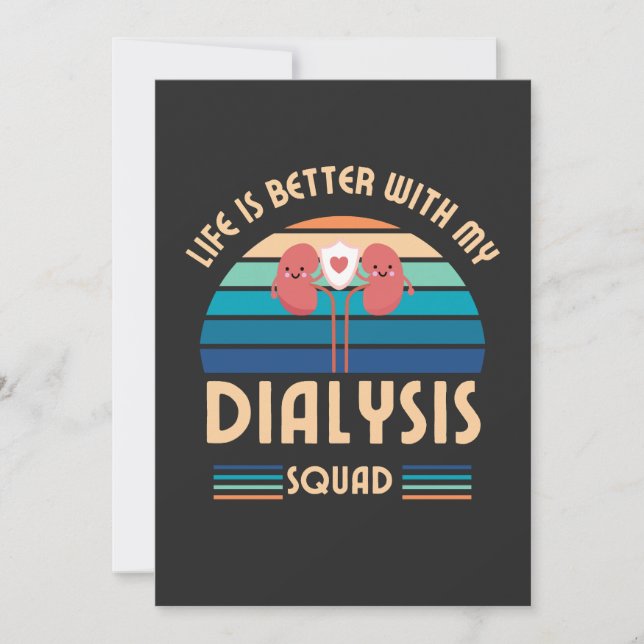 Dialys Squad Avskrivningar Dialys Nurse Tech Julkort (Framsida)
