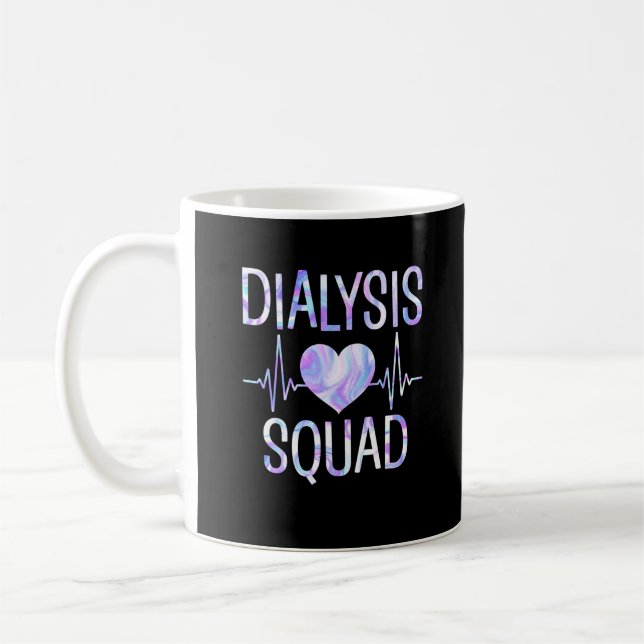 Dialys Squad - Funny Nephrology Hemodialysis Kaffemugg (Vänster)