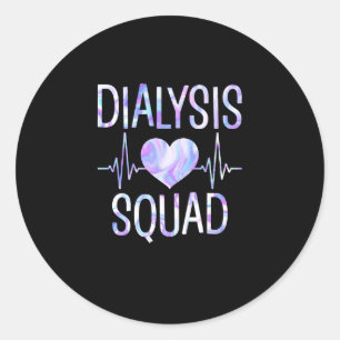 Dialys Squad - Funny Nephrology Hemodialysis Runt Klistermärke