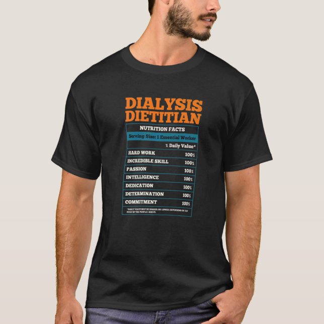 Dialysdietitisk dietitisk kost Dietetisk kost Diet T Shirt (Framsida)