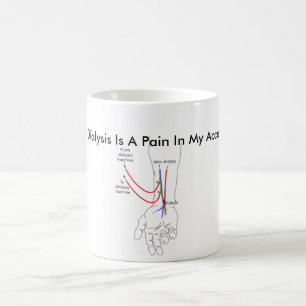 Dialysis är en smärta i mitt tar fram kaffemugg