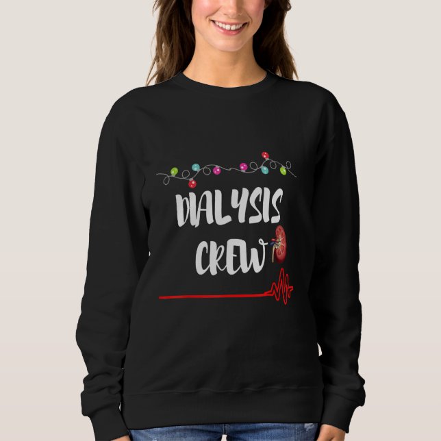 Dialysis Crew  Christmas Holiday Family Xmas Pajam T Shirt (Framsida)