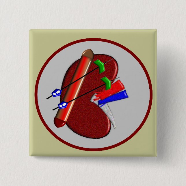 Dialysis- och njuredesigngåvor knapp (Framsida)