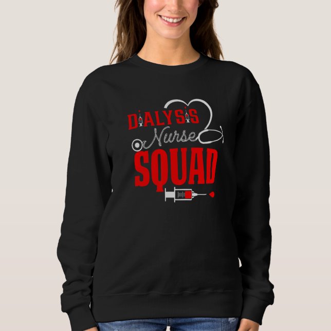 Dialysis Squad Nurse  Kidney Stethoscope awareness T Shirt (Framsida)