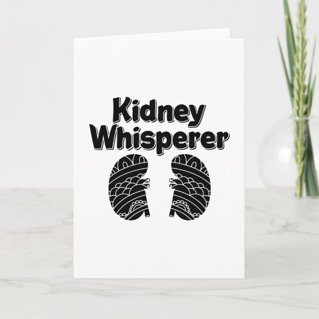 Dialysis Tech Nurse Kidney Whisperer Nephrology Kort (Framsida)